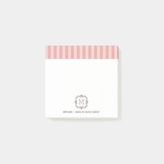 Benutzerdefinierte Monogramme Post-it® Notizen im  (Vorderseite)