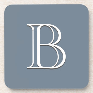 Benutzerdefinierte monogrammierte Anfangsbuchstabe Getränkeuntersetzer