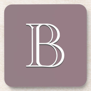Benutzerdefinierte monogrammierte Anfangsbuchstabe Getränkeuntersetzer