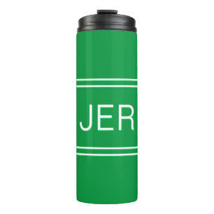 Benutzerdefinierte monogrammierte Anfangsbuchstabe Thermosbecher