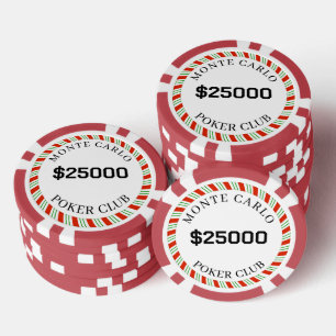 Benutzerdefinierte Monte Carlo Smooth $25000 14 Gr Pokerchips