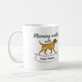 Benutzerdefinierte Morgenspaziergänge Mit Labrador Kaffeetasse