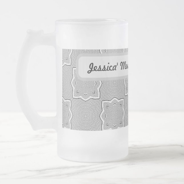 Benutzerdefinierte Morning Latte-Tasse Mattglas Bierglas (Links)