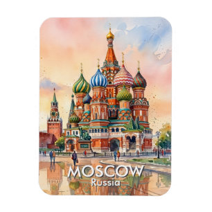 Benutzerdefinierte Moskau Russland Kathedrale Aqua Magnet