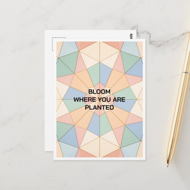Benutzerdefinierte Motivations-Postkarte Postkarte (Vorderseite/Rückseite Beispiel)