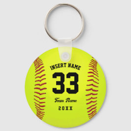 Benutzerdefinierte Motivierend Quotes-Softballteam Schlüsselanhänger