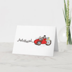 Benutzerdefinierte Motorrad- und Seitenwagen-Braut Karte