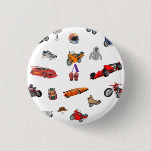 Benutzerdefinierte Motorradsport- und Rennmuster-P Button