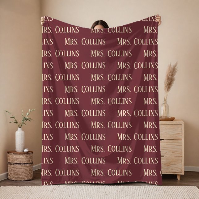 Benutzerdefinierte Mrs & Mr Decke, Jahrestag Gesch Fleecedecke (Personalized Wedding Blanket – Romantic Mrs & Mr Gift for Newlyweds or Anniversary)