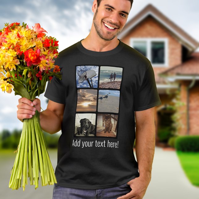 Benutzerdefinierte Multi-Foto-Montage Mosaikbild-C T-Shirt (custom photo t-shirt)