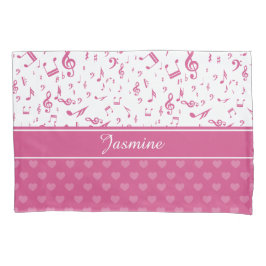 Benutzerdefinierte Musiknoten und Muster für Herz  Kissenbezug