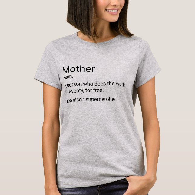 Benutzerdefinierte Mutterdefinition für Mama T-Shirt (Vorderseite)
