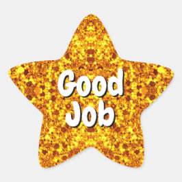 Benutzerdefinierte Nachricht (Glitter Gold Star) K Stern-Aufkleber