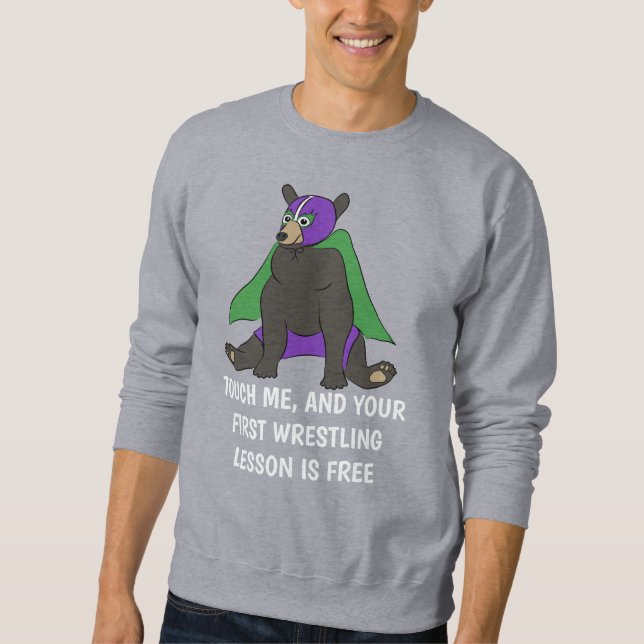 Benutzerdefinierte Nachricht Mexikanischer Wrestle Sweatshirt (Vorderseite)