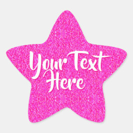 Benutzerdefinierte Nachricht Pink Star für Mädchen Stern-Aufkleber