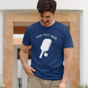 Benutzerdefinierte Nachricht Weiße Pickleball-Schl T-Shirt