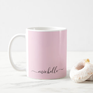 Benutzerdefinierte Name-Farbe Rosé-Rot Kalligrafie Kaffeetasse