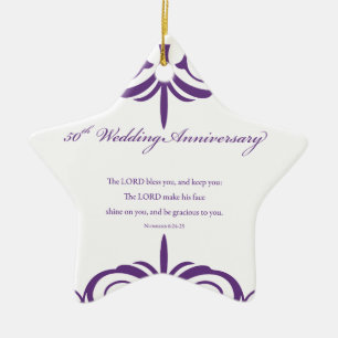 Benutzerdefinierte Namen, 50. Hochzeitstag für das Keramik Ornament