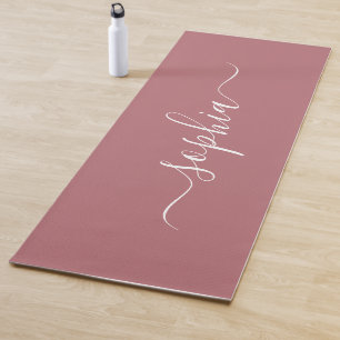 Benutzerdefinierte Namen Dusty Rose Yoga Mat   Ele Yogamatte