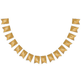 Benutzerdefinierte Namen Elegante moderne goldene Wimpelkette