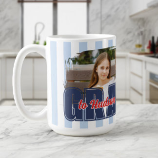 Benutzerdefinierte Namen Foto Preppy Streifen Opa  Kaffeetasse