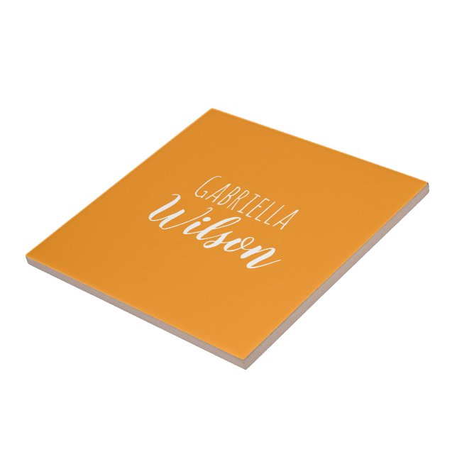 Benutzerdefinierte Namen modernes orange minimalis Fliese (Seite)