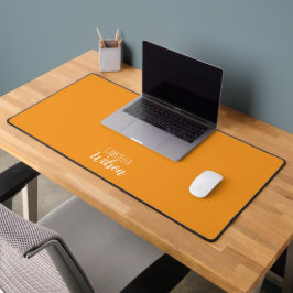 Benutzerdefinierte Namen modernes orange minimalis Schreibtischunterlage