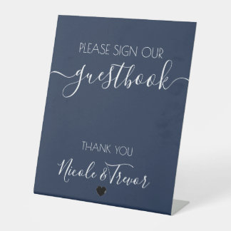 Benutzerdefinierte Namen Navy Blau Kalligrafie Sch Sockelschild