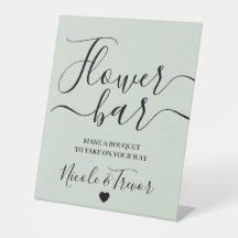 Benutzerdefinierte Namen Personalisierte Blumenbar