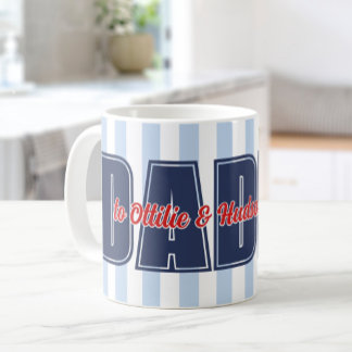 Benutzerdefinierte Namen Preppy-Streifen Daddy To Kaffeetasse