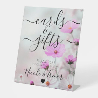 Benutzerdefinierte Namen Rosa Blumen Karten & Gesc Sockelschild