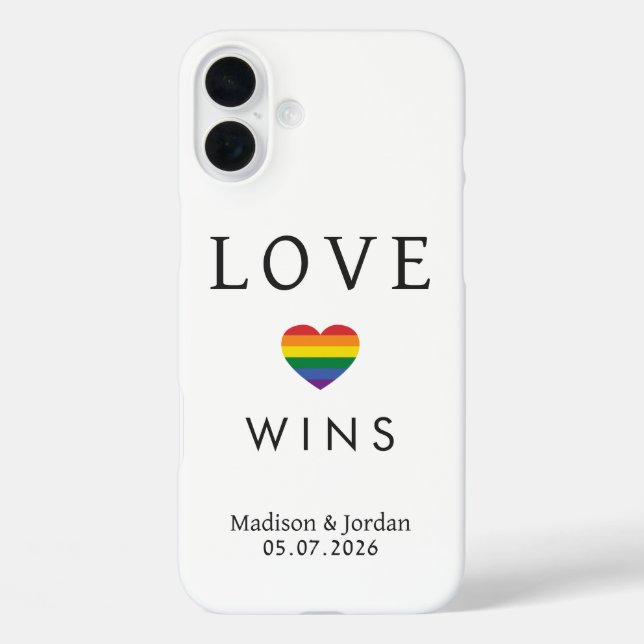 Benutzerdefinierte Namen / Text Regenbogen LIEBE Case-Mate iPhone Hülle (Rückseite)