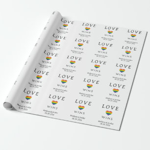 Benutzerdefinierte Namen / Text Regenbogen LIEBE Geschenkpapier
