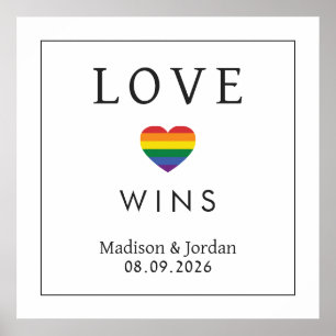 Benutzerdefinierte Namen / Text Regenbogen LIEBE Poster