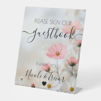 Benutzerdefinierte Namen Zarte rote Blumen Tischsc Sockelschild