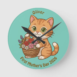 Benutzerdefinierte Namens-Kinderzimmer-Wanduhr   S Runde Wanduhr