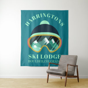 Benutzerdefinierte Namens- und Positions-Skimaske Wandteppich