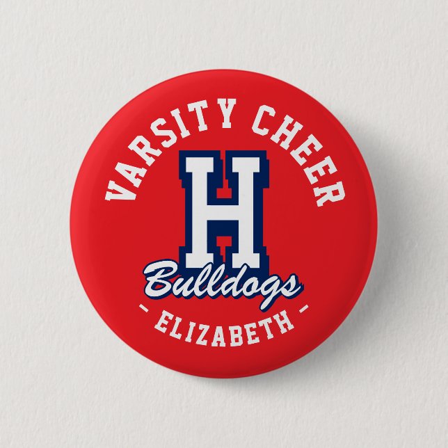 Benutzerdefinierte Namens-University-Cheer-Pin, Sc Button (Vorderseite)