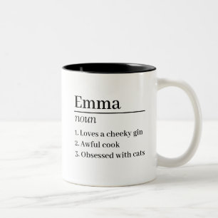 Benutzerdefinierte Namensdefinition Muttertag Weih Zweifarbige Tasse