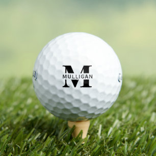 Benutzerdefinierte Namensmonogramm-Vorlage Hochzei Golfball