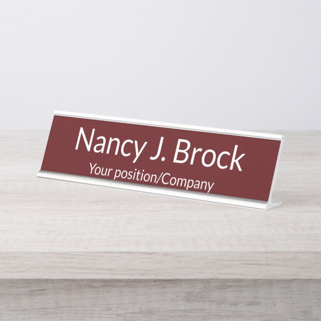 Benutzerdefinierte Namensschild für Büroschmuck (Vorderseite )
