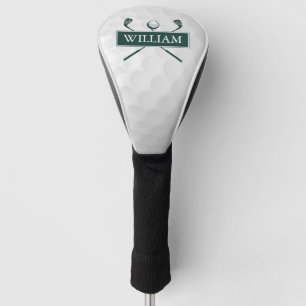Benutzerdefinierte Namensschläger und Ball Smaragd Golf Headcover
