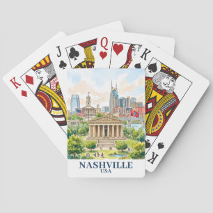 Benutzerdefinierte Nashville Tennessee USA Farbige Spielkarten