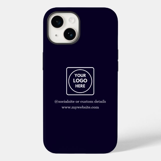Benutzerdefinierte Navy-Blue-Geschäftslogo-iPhone- Case-Mate iPhone Hülle (Rückseite)