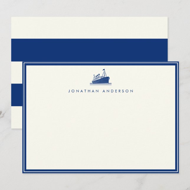 Benutzerdefinierte Navy-Schiffs-Karte Mitteilungskarte (Vorne/Hinten)