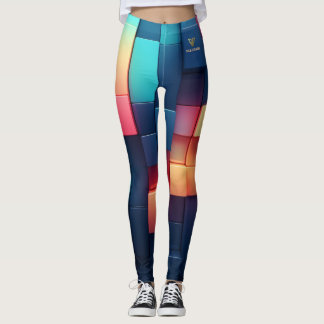 Benutzerdefinierte Neon Geometry Leggings