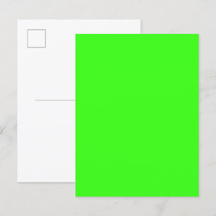 Benutzerdefinierte Neon-Grüne Postkarte