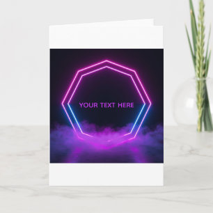Benutzerdefinierte Neon Retro 80er Geburtstagskart Karte