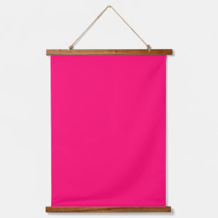Benutzerdefinierte Neon-Rosa- und Black-Wall-Tapis Wandteppich Mit Holzrahmen
