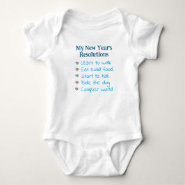 Benutzerdefinierte Neujahrsvorsätze, Junge, Lustig Baby Strampler